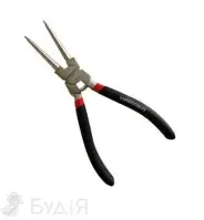 Съемник стопорных колец 180мм, изогнутые губки, разжим.