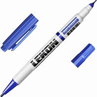Маркер LEKON DUO перманентный двухсторонний цвет: синий