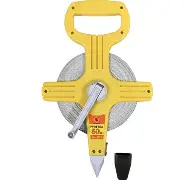 Рулетка землемерная, синий открытый корпус, фибергласовая лента 50 м