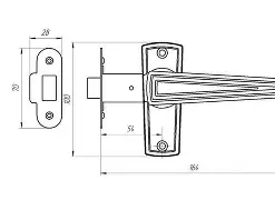 Защелка ЗЩ2.01 (бронза) (37945) (ЗЕНИТ)