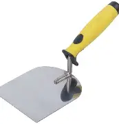 Мастерок нержавеющий, мягкая ручка, Профи, "лопатка" 100 мм