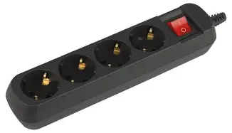 KX-4es ЭРА Колодка 4гн, зазeмл, выкл (20/1080)