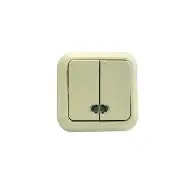 Выкл. ОУ 2-кл. с инд крем. Makel