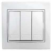Выключатель Intro Plano 3-кл 1-106-01  СУ белый
