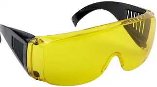 Очки защитные с дужками желтые