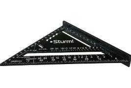 Угольник 170мм, алюминиевый сплав, черная оксидация, белая шкала, Sturm!