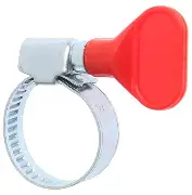 Хомут хромированный  16 мм-25 мм с барашком