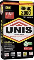 Клей плиточный ЮНИС 2000 25кг