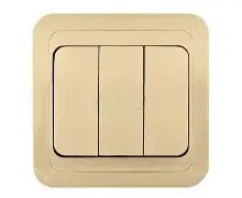 Выкл. СУ 1 кл. беж. инд Mimoza (12шт/уп) MAKEL